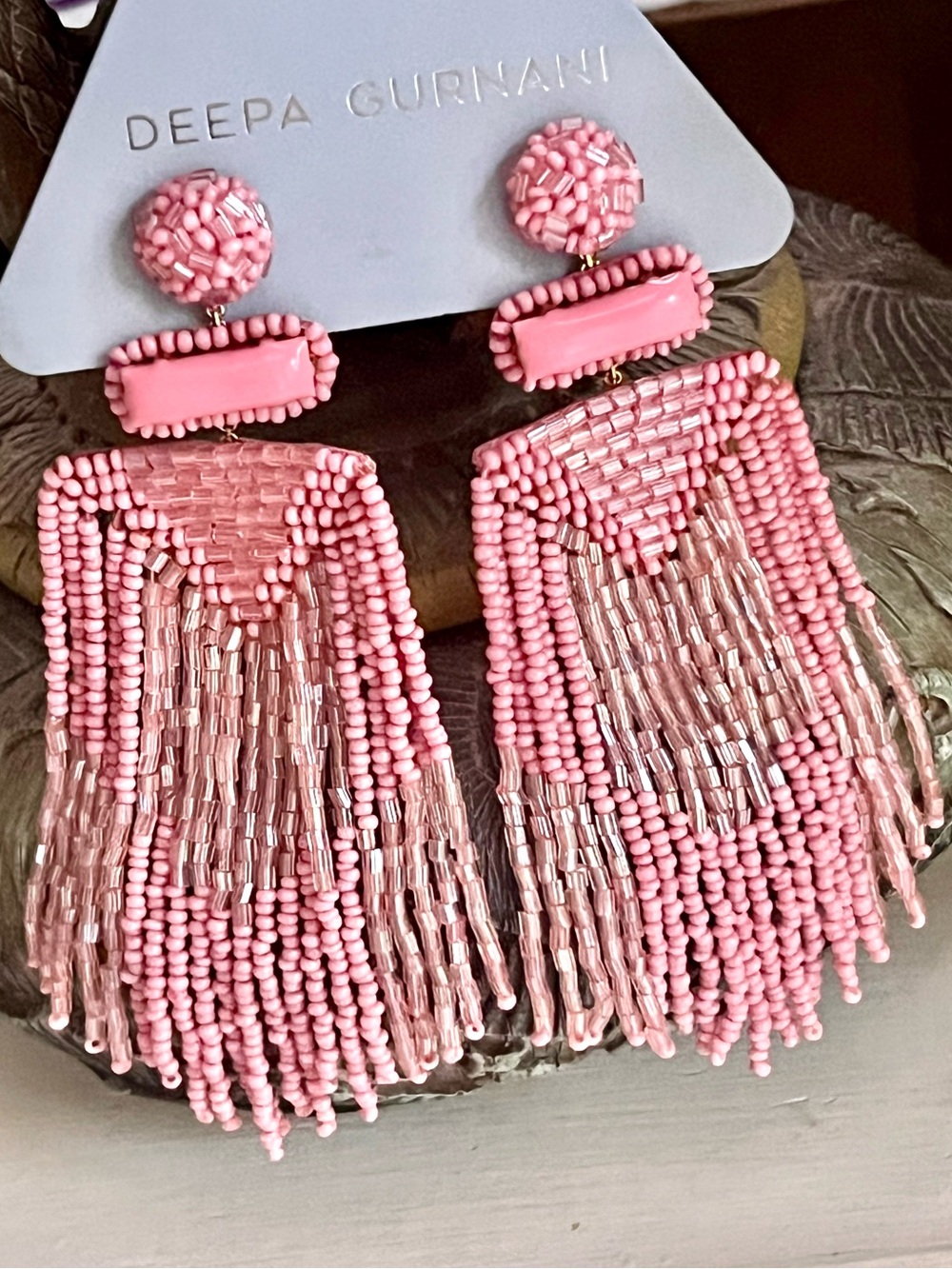 NWT Deepa Gurnani Beaded Fringe Chandeliers - Picture 14 of 16